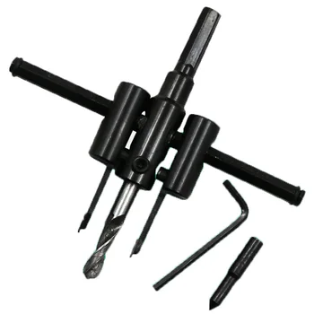 

URANN 3pcs/set 120mm 200mm Aircraft Adjustable Circle Cutter Metal Wood Circle Hole Saw Drill Bit Cutter Tool Kit Set Cordless