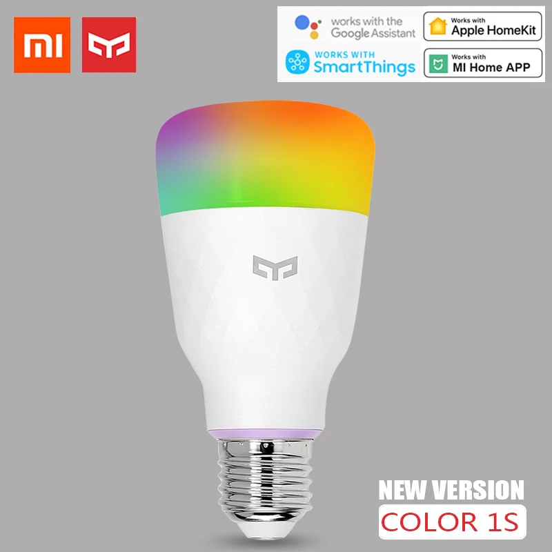 Умная Светодиодная лампа Yeelight 1S цветная 800 лм 10 Вт E27 для Xiaomi Mi Mijia App/Apple Homekit/Google