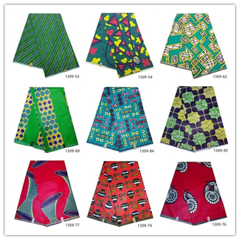 

African Print Guaranteed Wax 100% Polyester Fabric 2019 Ankara Wax High Quality African Fabric For Party Dress 1309