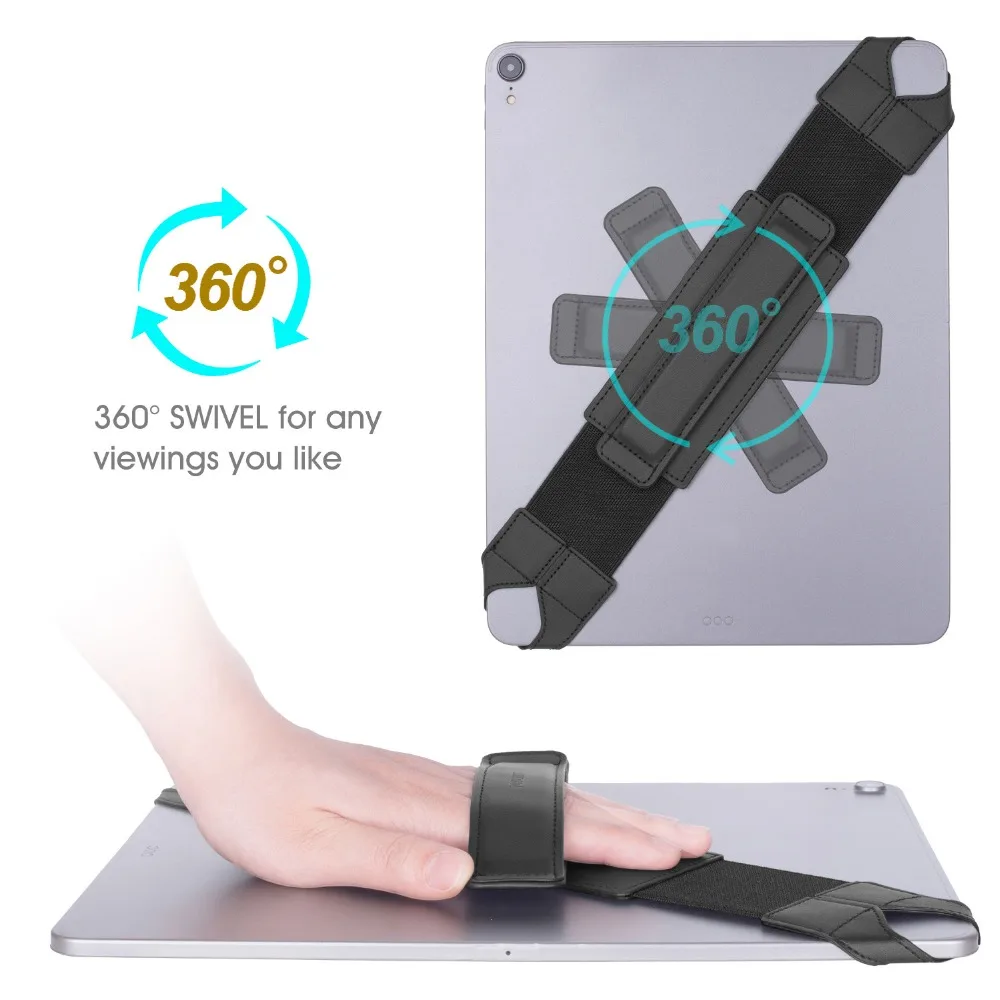 360 Degrees Swivel Generic for iPad Pro Holder 12.9 Inch Tablet Hand Strap Leather Handle Grip with Elastic Belt Secure Portable 360 Degrees Swivel Generic for iPad Pro Holder 12.9 Inch Tablet Hand Strap Leather Handle Grip with Elastic Belt Secure Portable