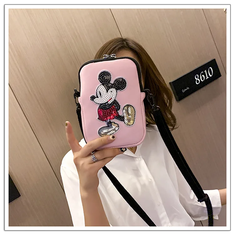 Disney shoulder bag Mickey mouse lady messenger shoulder cartoon bag female new casual messenger shoulder bag