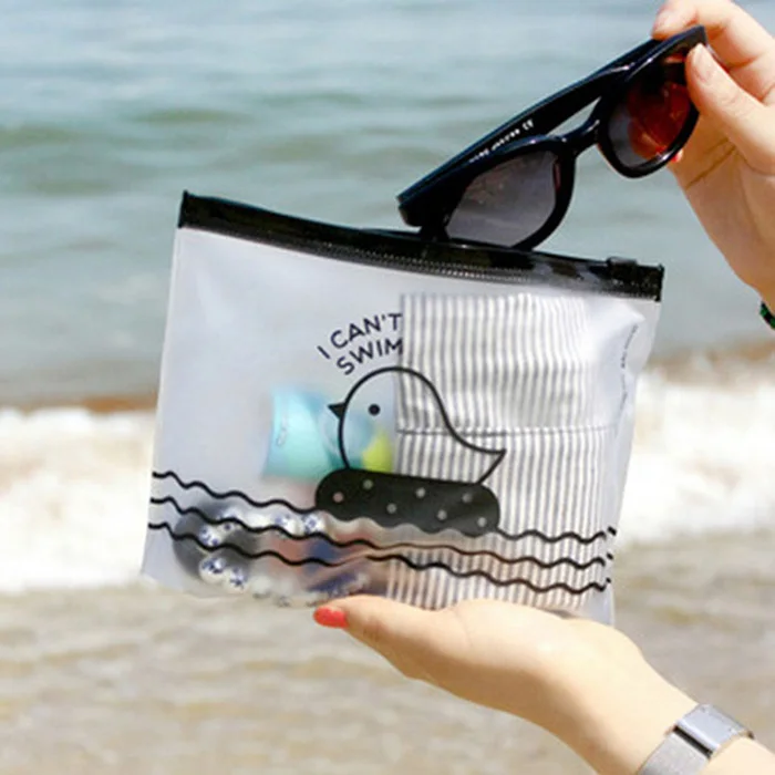 Cute Chicken Pattern Clear Pen Holder Cosmetic Storage Pencil font b Case b font Makeup font
