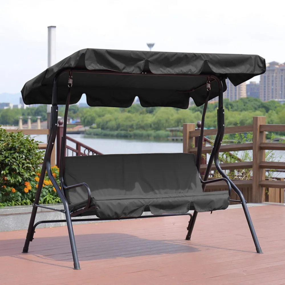 Garden Swing Awning 2/3 Seater Chair Top Cover Canopy UV Sun Water Proof Outdoor Hammock Canopy Dustproof Cover Tent Shade Sail