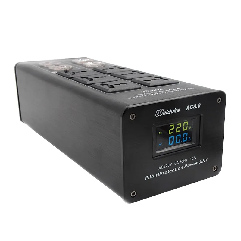 Weiduka AC8.8 3000W 15A Audio Power Purifier Filter Lightning Protection Socket 