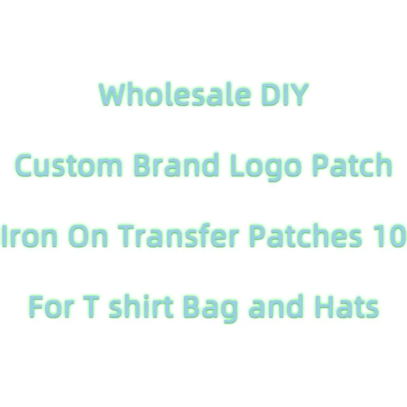 10 шт./лот оптовая продажа брендовые нашивки с логотипом термоклейкие надписью