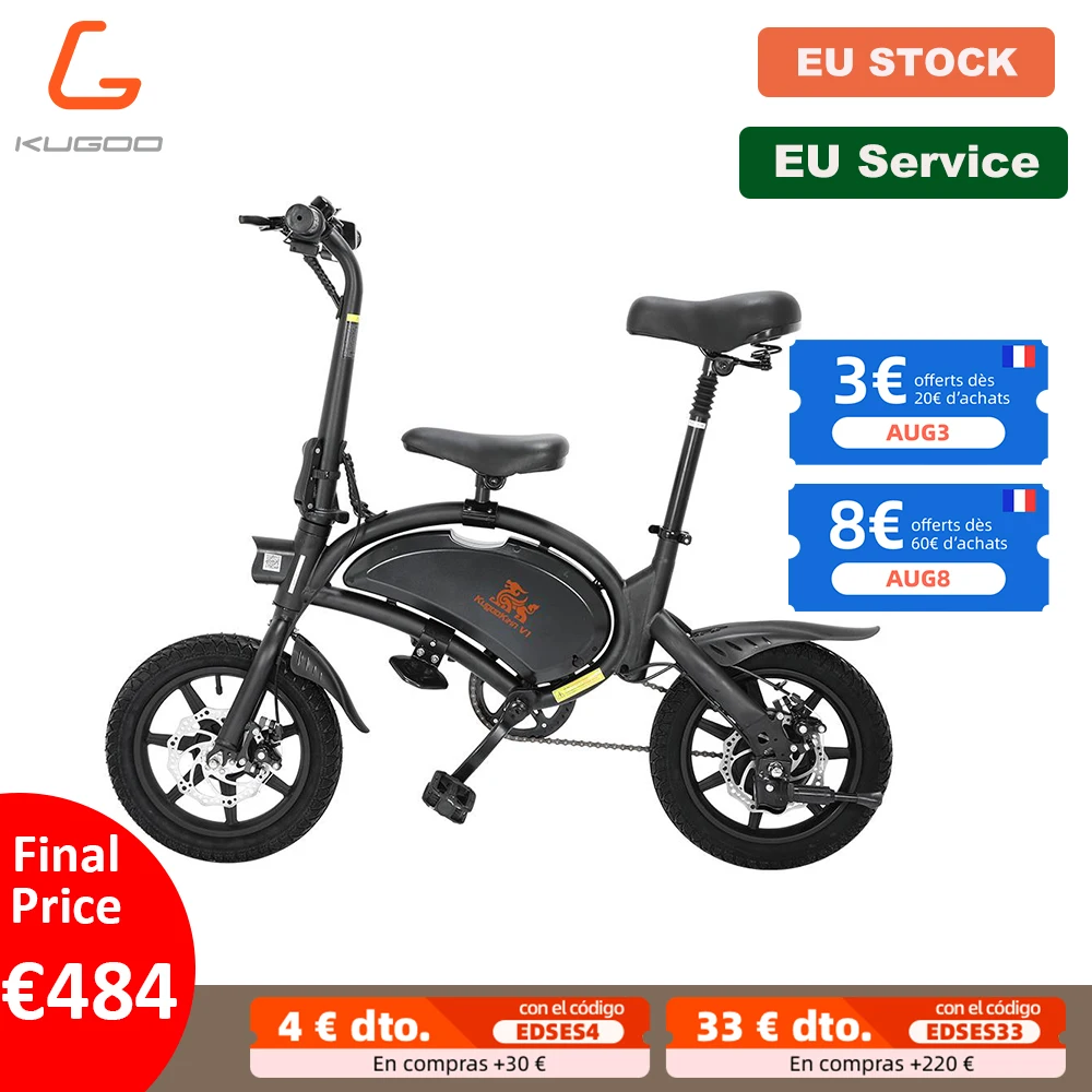 Электрический велосипед KUGOO B2 KIRIN V1 400 Вт 48 В Ач 45 км км/ч | Спорт и развлечения