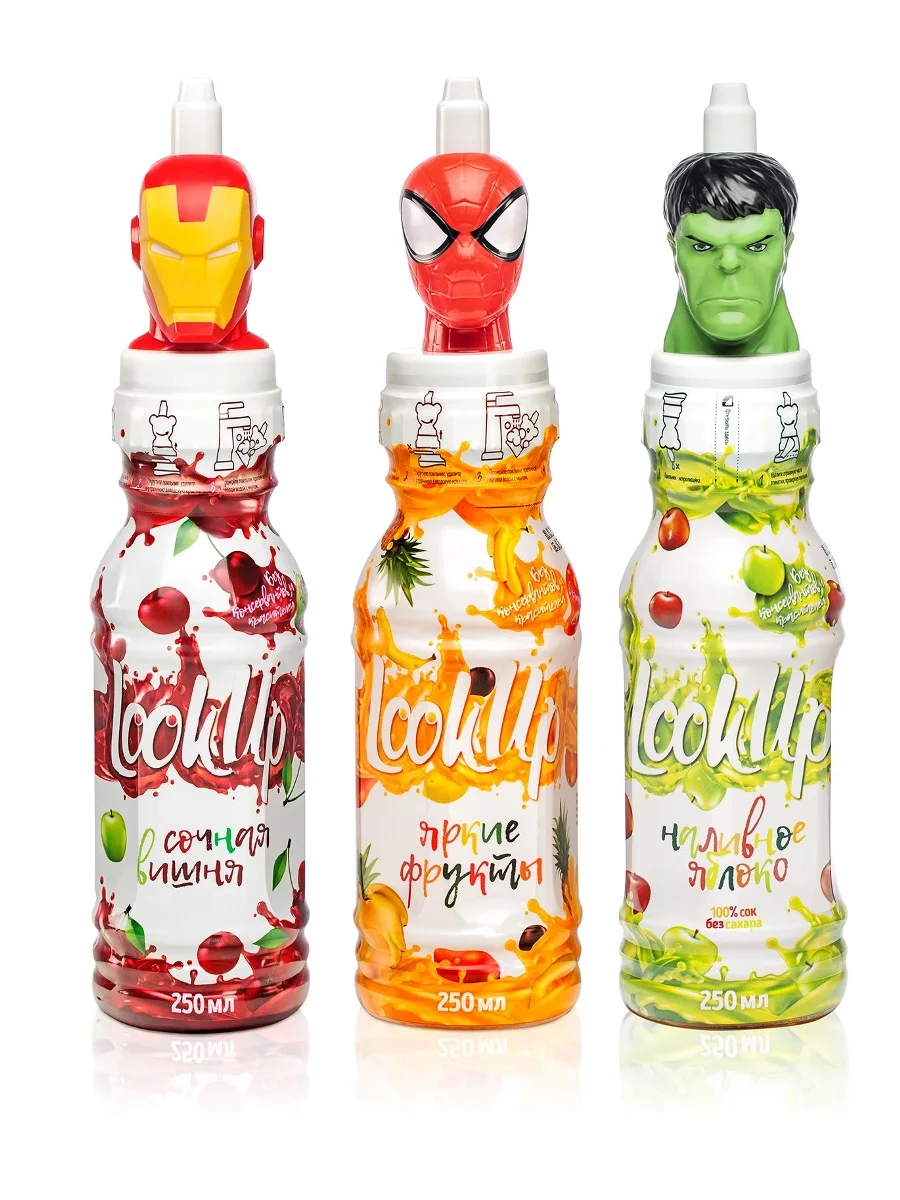Сок игрушка LookUp Мстители Marvel уп. 3шт | Мать и ребенок