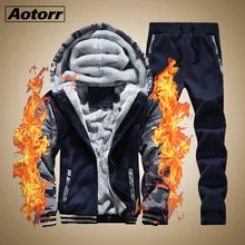 Спортивный костюм для мужчин, Спортивная флисовая Толстая мужская куртка с капюшоном+ штаны, теплая зимняя толстовка с мехом внутри, мужской комплект одежды размера плюс M-4XL