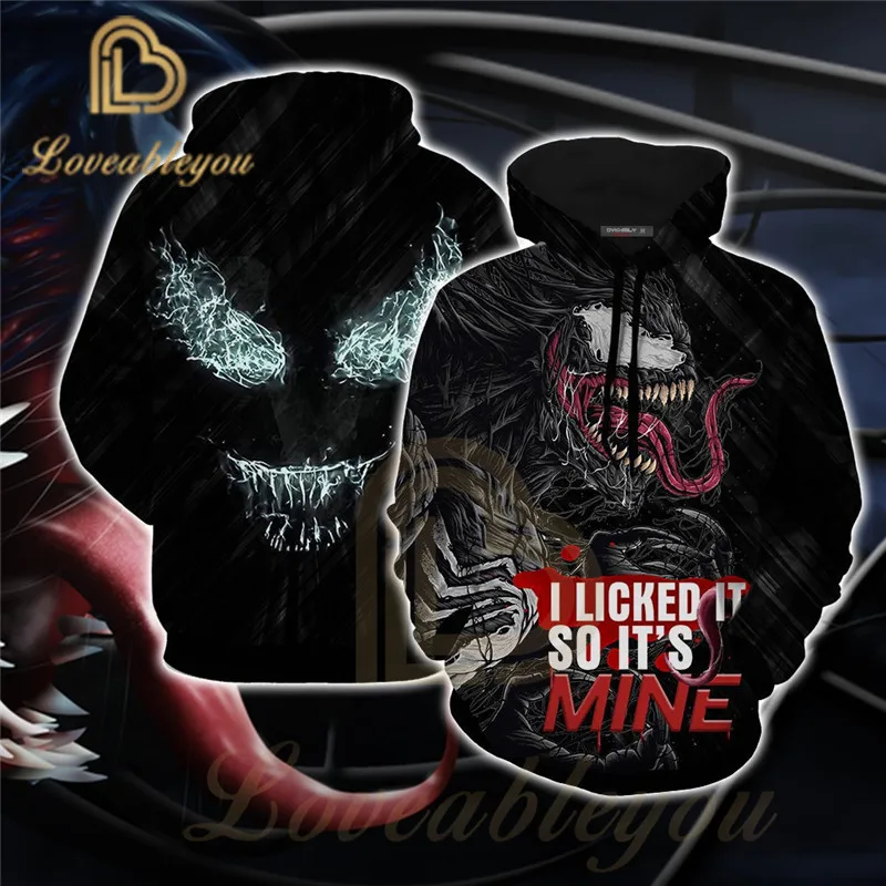 

New Venom Spider-Man Hoodie Avengers Endgame Spiderman Cosplay Costume Sweatshirts Men Streetwear Off White Sudaderas Hombre