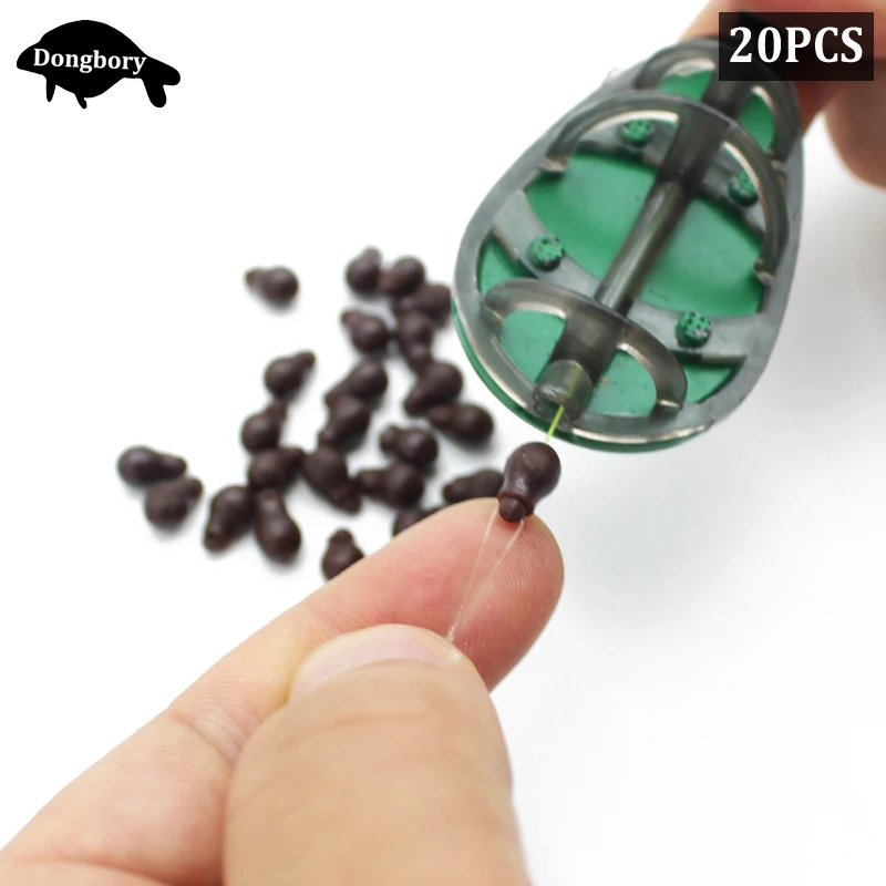 

20PCS Carp Fishing Method Feeder Quick Change Beads Soft Super Small Helicopter Rubber Bead for Carp Chod Rig Tackle Accessories