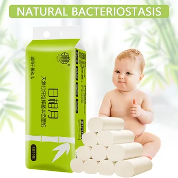 

10pcs Roll Replacement Roll Paper Yellow Toilet Paper Toilet Tissue Roll 3 Layer Thickened Toilet Table Kitchen Paper X#2