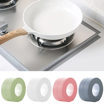 

3.8x100cm 2.2x200cmBathroom Shower Sink Bath Sealing Strip Tape White Self Adhesive Waterproof Wall Sticker for Bathroom Kitchen