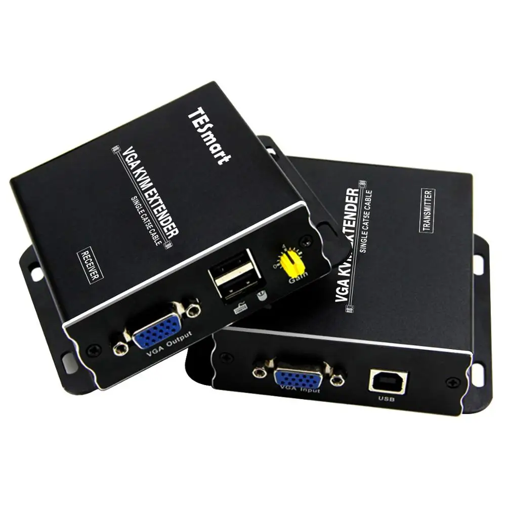 USB VGA KVM удлинитель 300m 1080P 60Hz длинный диапазон 984ft по Cat5e Cat6 Ethernet кабель (до 300 m