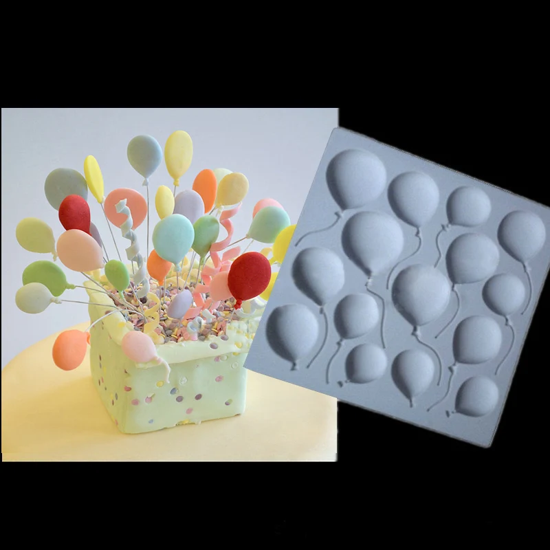 DIY воздушный шар торт границы украшения торта инструменты Gumpaste шоколад гончарная керамика глиняные формы глиняные экструдеры силиконовые формы