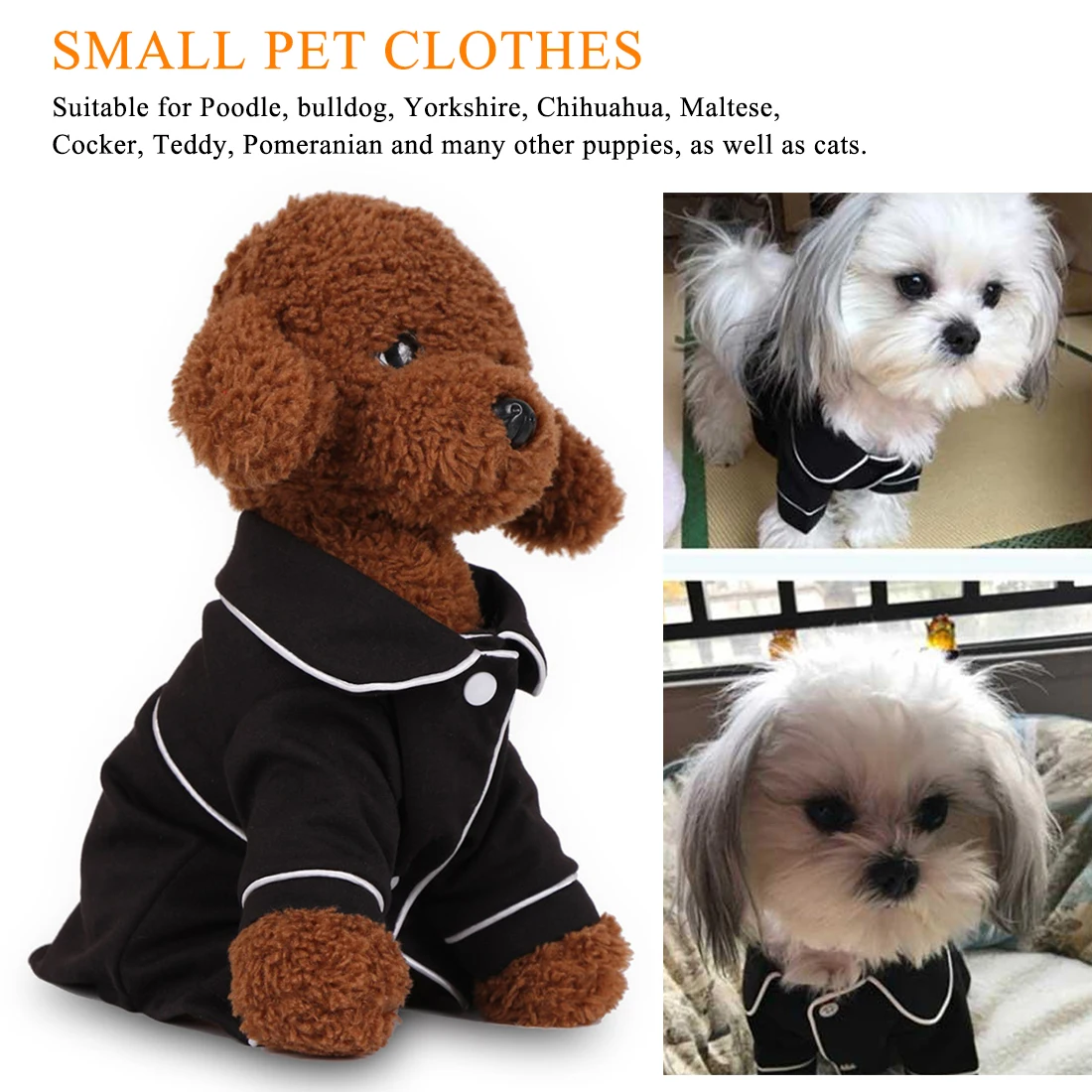 

Clothing for Small Medium Dogs Fashion Dog Pajamas Pet Clothes Coat Yorkies Chihuahua Bulldogs Jacket Luxury Clothes for Dog