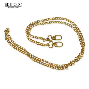 

10PCS 120cm Replacement Metal Chain For Shoulder Bags Handbag Buckle Light Gold Handle DIY Strap Accessories for Bag Hardware