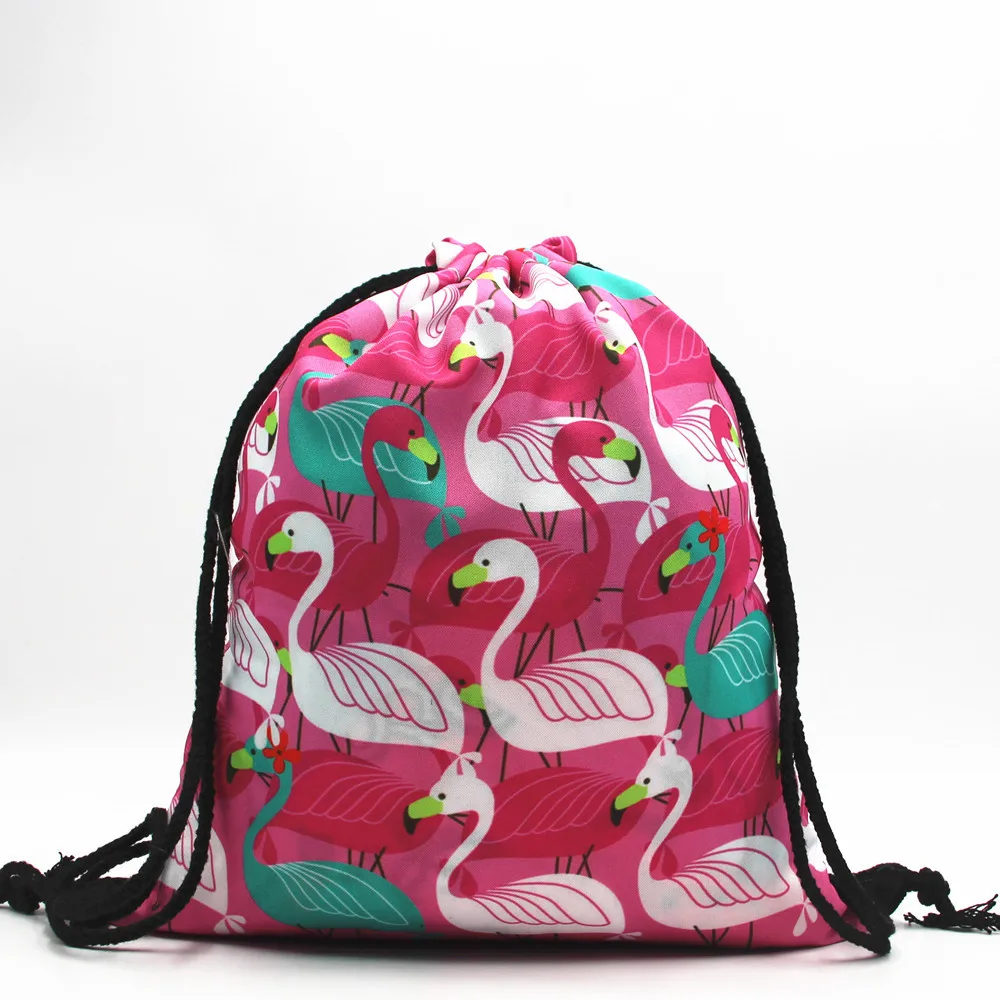 

Hot Sales 3D Digital Printing Drawstring Bag Backpack Bag Unicorn Shopping Storage Drawstring Backpack