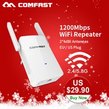 Высокая мощность 1200 Мбит/с Wi-Fi расширитель маршрутизатор Точка 5,8 ГГц беспроводной WiFi диапазон Ripetitore Wifi Esterno Wifi усилитель сигнала маршрутизатор