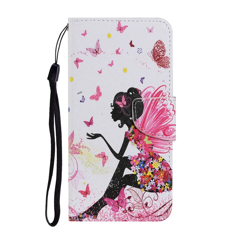 Elegant Painted Leather Wallet Flip Case - Premium Book-Style Cover