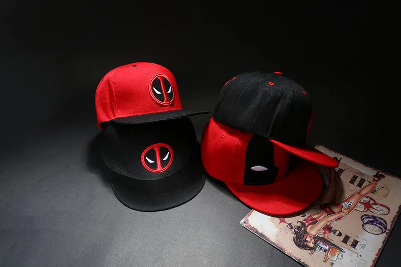 

Anime Deadpool Embroidery Hip Hop Snapback Hat Cotton Casual Flat Baseball Cap For Men Women Gorras Casual Bone Birthday Gift