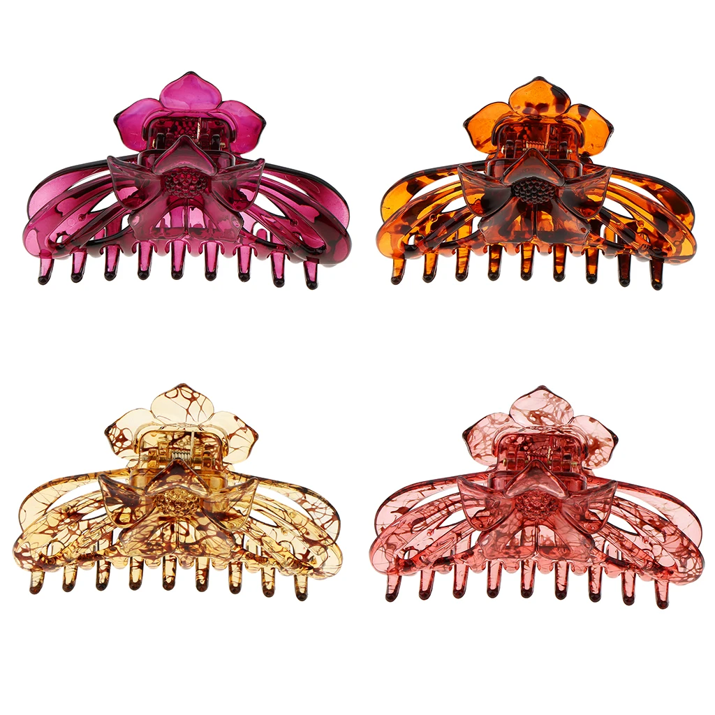Semi-transparent Large Plastic Hair Claw Clip Hair Clamp Banana Clip
