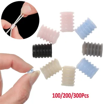 

100/200/300PCS Mask Accessories Soft Colorful Adjustable Drawstrings Toggles Silicone Cord Locks Non Slip Stopper Lanyard Buckle