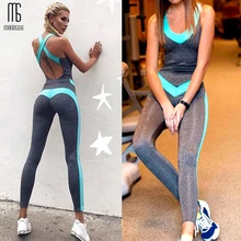 Женская цельная спортивная одежда облегающие комбинезоны с открытой спиной спортивные штаны для занятий йогой эластичная дышащая и комфортная Спортивная одежда для женщин