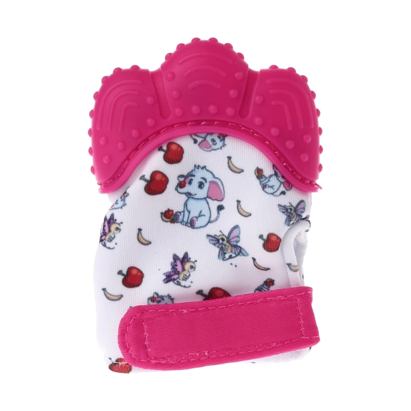 

Baby Teether Pacifier Elephant Gloves Teething Nursing Silicone Chew Finger Bead DXAD