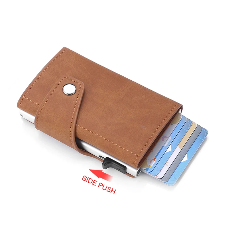 DIENQI анти rfid держатель для кредитных карт из натуральной кожи Мужской умный