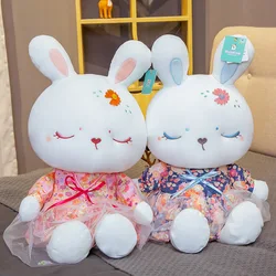 Kawaii japonês kimono coelho japonês kimono konijn brinquedo de pelúcia travesseiro almohada de conejo tecido confortável presente completo para girlfrie