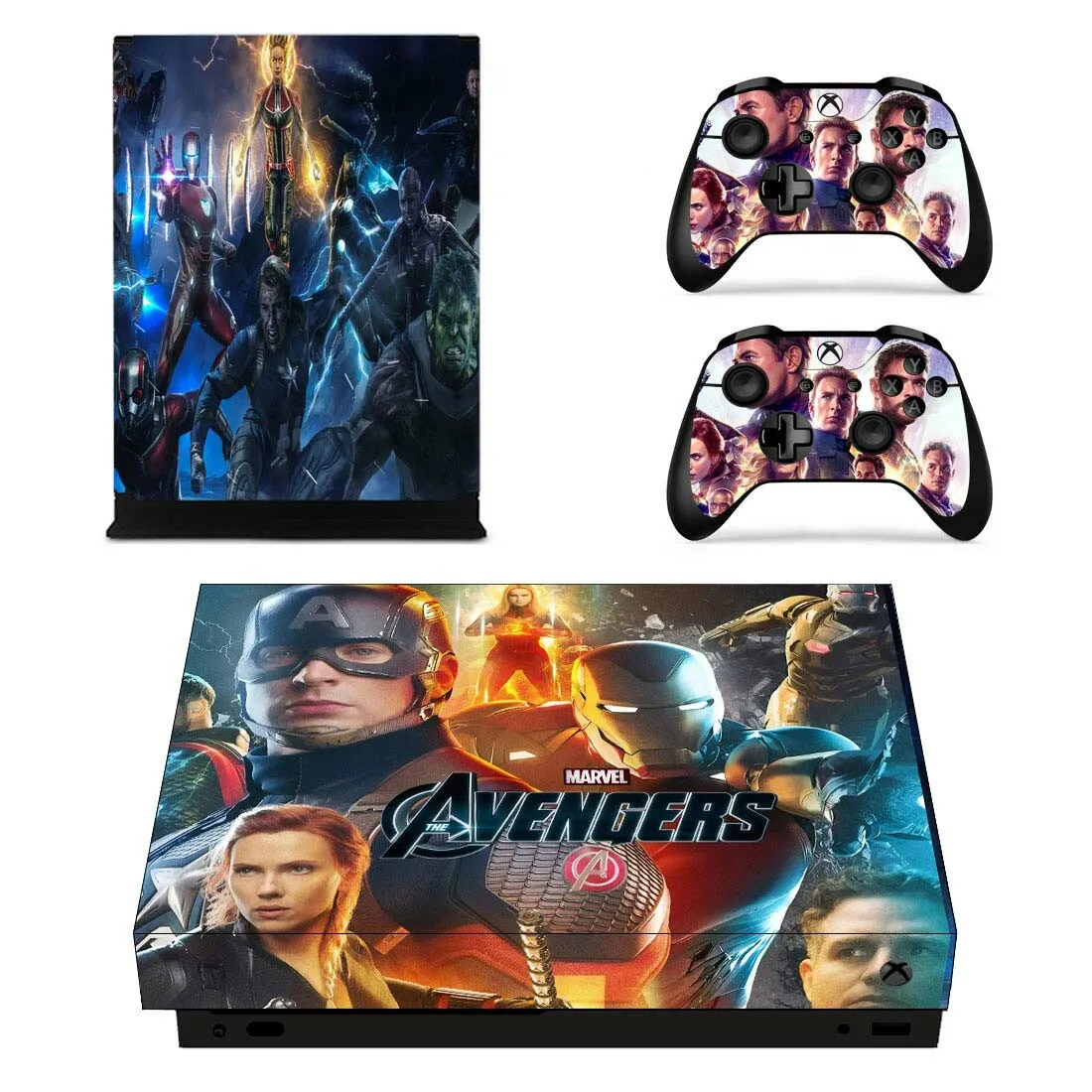 Мстители Endgame полное покрытие для игры кожная консоль и наклейка на контроллер для Xbox One X консоль+ наклейка для контроллера
