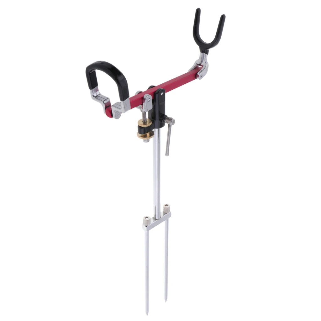 

Foldable Ground Insert Fishing Rod Stand Bracket Universal Pole Rest Support