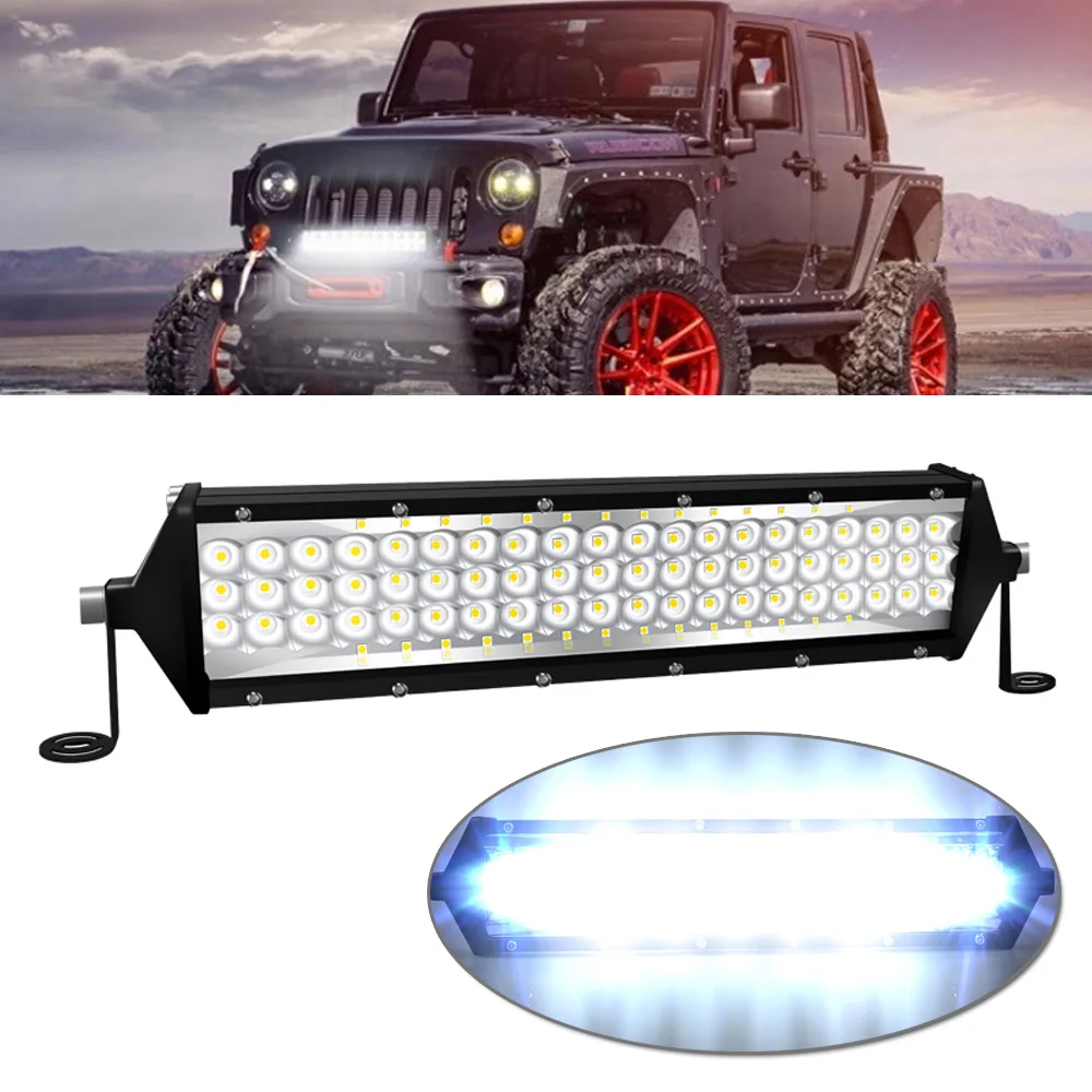 12 дюймов 9 V-30 V 264W фары для автомобилей SUV внедорожный 88-LEDs рабочий светильник бар комбинированный прожектор луч 6000 К ATV ковшом размером 4х4 рабочий светильник