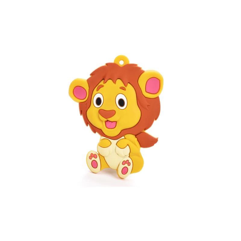 lion LOFCA, 1 шт., детский силиконовый прорезыватель, попкорн, фрукты, животное, подвеска, игрушка, без бисфенола, пищевая, силиконовая, прорезыватель, детский жевательный подарок для кормления - Цвет: lion