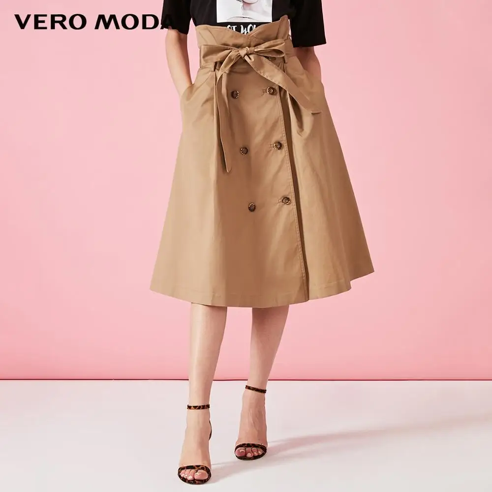 Женская двубортная Юбка со шнуровкой на талии Vero Moda | 319216536|Юбки|