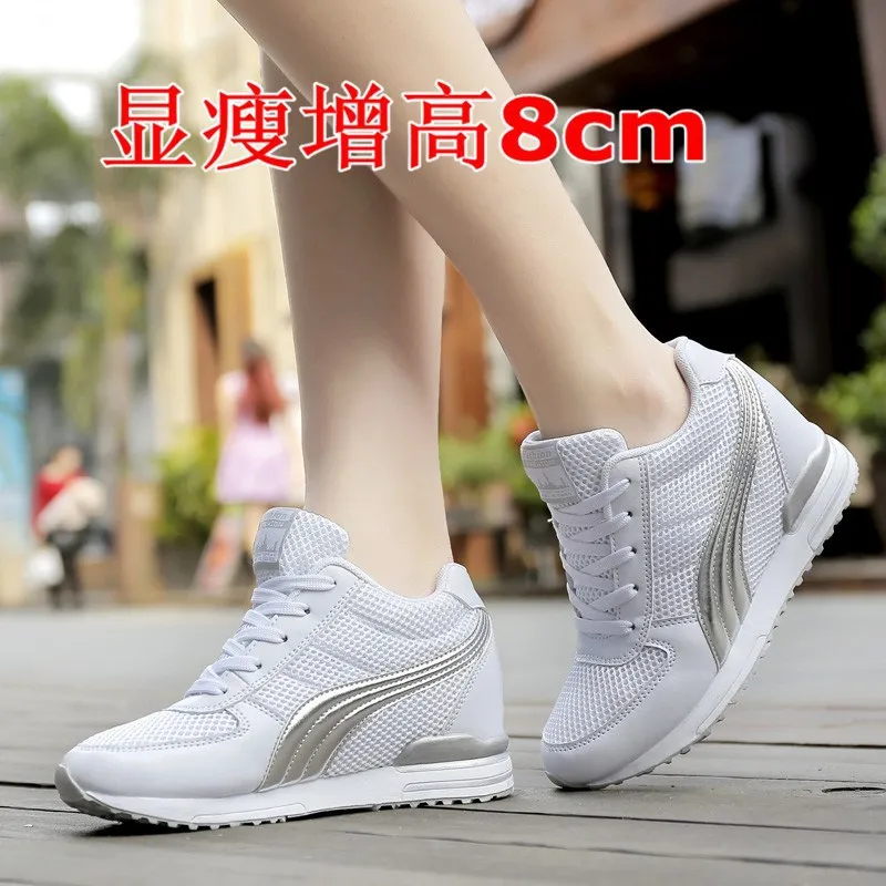 

Athletic Shoes in Running 8-10cm Slanted Heel Mesh Breathable Summer Student WOMEN'S Shoes Casual Travel Shoes