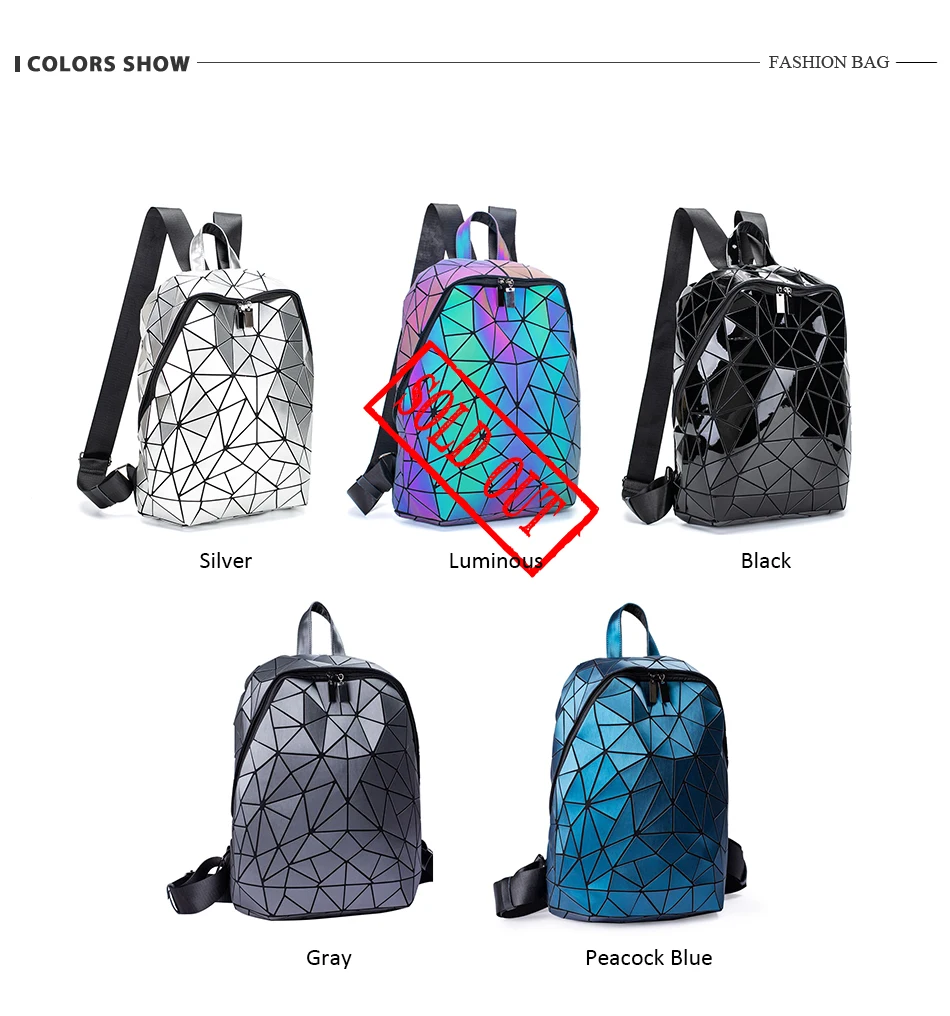 LOVEVOOK, женский рюкзак, школьный ранец для девочек-подростков, светящиеся рюкзаки с геометрическим рисунком для путешествий, большая вместительность, модная женская одежда