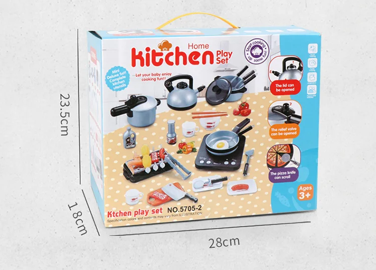 Who bao набор кухонных игрушек электромагнитная печь кухонный светильник скороварка кипяченая вода горшок игровой дом игрушки