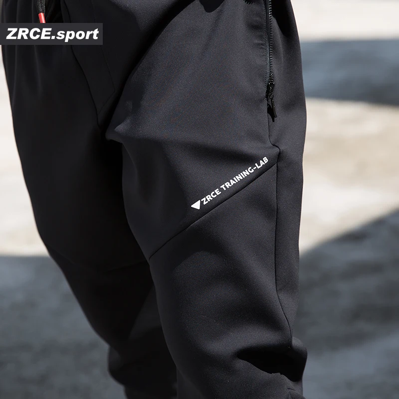 Zrce Джоггеры для мужчин с карманами на молнии черные спортивные брюки осенние спортивные прогулочные брюки модные повседневные штаны комбинезоны спортивные брюки
