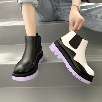 

COOTELILI Winter Women Ankle Boots Slip On 5.5cm Heel Keep Warm Platform Boots For Woman Women Shoes Comfortable Botas 35-39