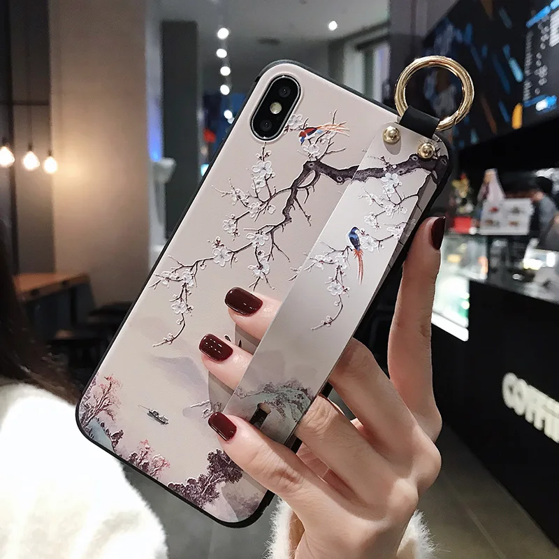 Чехол для Redmi K30 в стиле ретро с 3d тиснением чехол из ТПУ на запястье Xiaomi Note 8 7 Pro 6 5 5A