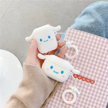 

For AirPods Pro Case Cute Dog Pig Flower Earphone Cover For AirPods 3 Kawaii Cartoon Totoro Flower Protect Case with Keychian