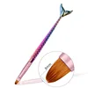 New 5pcs/set Colorful Mermaid Design Nail Brush Acrylic Drawing Pen Sawtooth Flower Pen Light Therapy Pen Painted Pen Tools 3