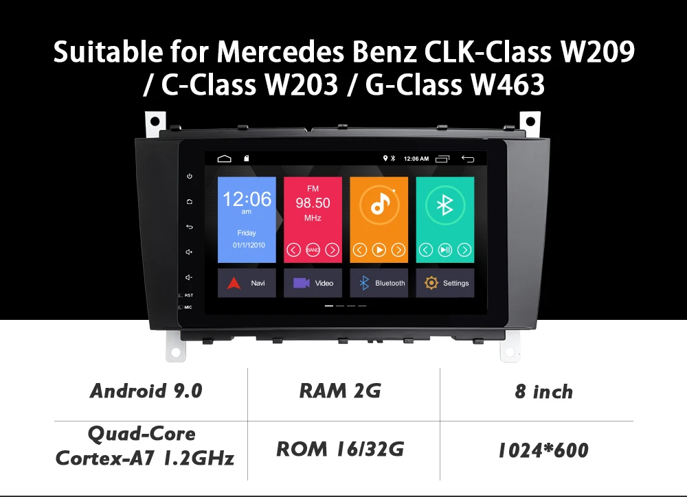 Flash Deal AutoRadio 2 Din Car DVD GPS Navi Player For Mercedes Benz C-Classs CLC W203 2004-2007 C200 C230 C240 C320 C350 CLKW209 OBD DSP 0