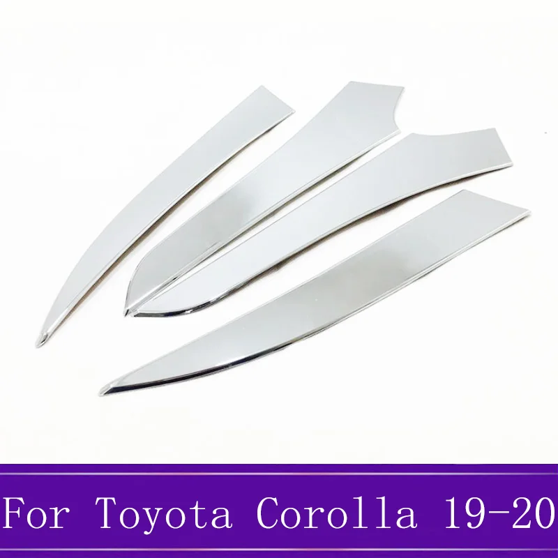 Подходит для Toyota Corolla ABS покрытие автомобиля Стайлинг автомобиля фары брови отделка наклейки крышка внешние аксессуары