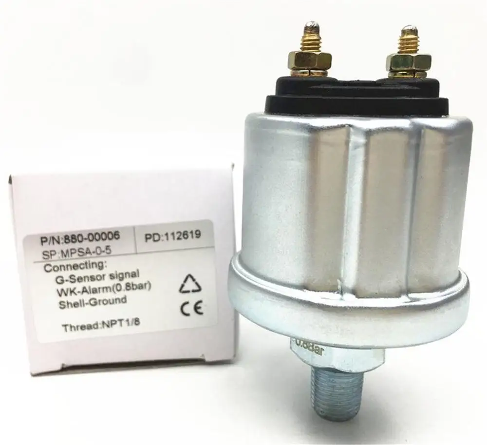 Комплект из 1 механического датчика давления масла M10x1 NPT1/8 для реле 0 5 бар/0 10
