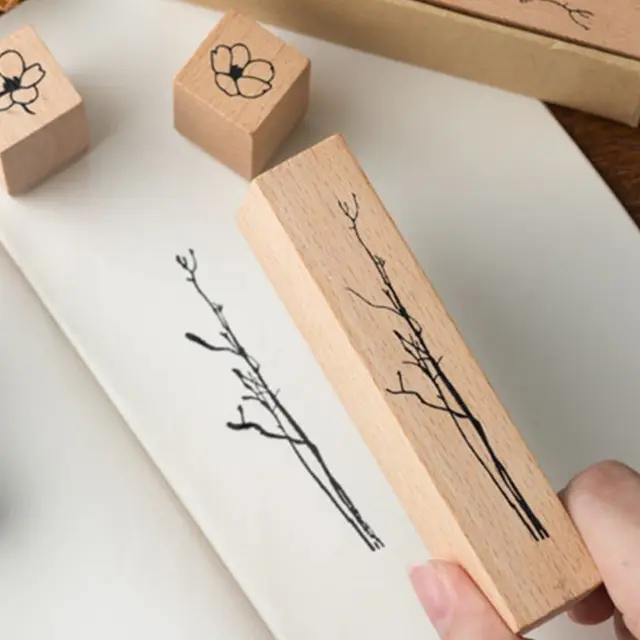 Vintage grass plants stamp DIY wooden rubber stamps for scrapbooking stationery scrapbooking standard stamp 4