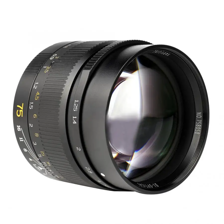 7 ремесленников 75 мм F1.25 ручной фокус объектив для Leica M-Mount Камеры len аксессуары