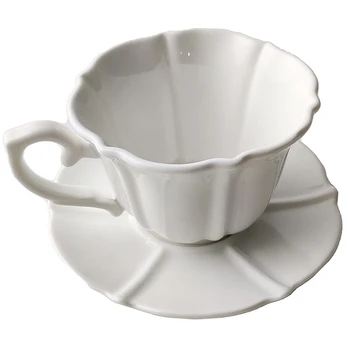 

White Japanese Coffee Tea Cup Espresso Travel Reusable Vintage Cup Saucer Set Porcelain Vasos De Vidrio Vintage Drinkware EA6BYD