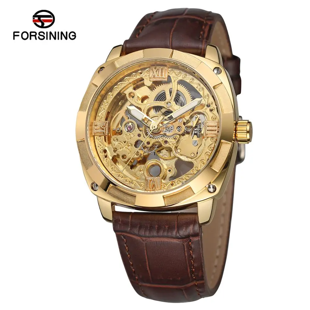 

FORSINING Brand Automatic Mechanical Men Wristwatch Military Army Sport Male Clock Skeleton Waterproof Man Watch Relogio Masculi